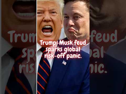 Elon Musk vs Donald Trump |Trump Musk feud sparks global risk off panic #crypto2025 #bitcoin #trump